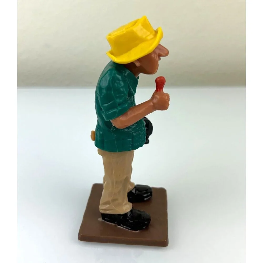 Wilton Old Man Hammer Big Thumb Cake Topper Plastic 1980 Figure Hong Kong VTG
